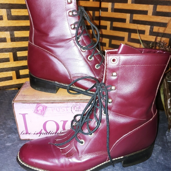 Diamond J Leather Roper Lace Up Boots◇ - Picture 5 of 13